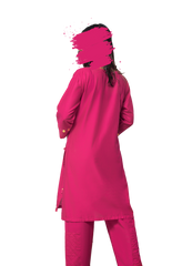 Pink - Solid - AKS-1004 Co-ord - Rozana by AKS