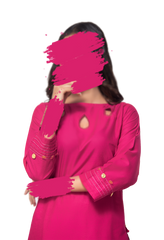 Pink - Solid - AKS-1004 Co-ord - Rozana by AKS