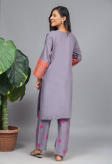 English Grey - Embroidered Co-ord - AKS-3028 - Rozana by AKS